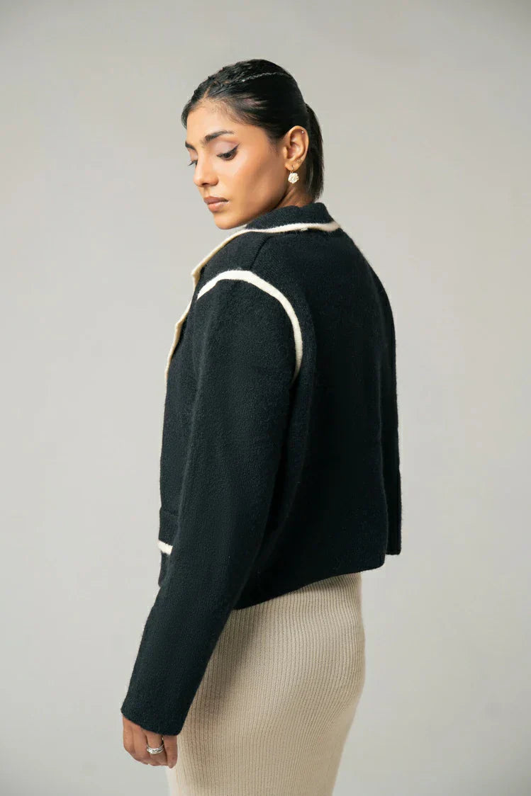 Picture of Collar Knit Cardigan - Available at Raja Sahib