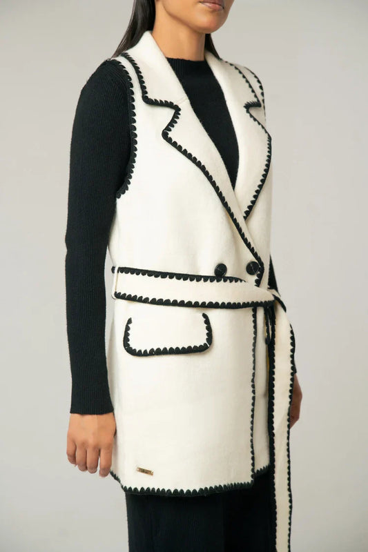 Picture of V-Neck Collar Coat - Available at Raja Sahib