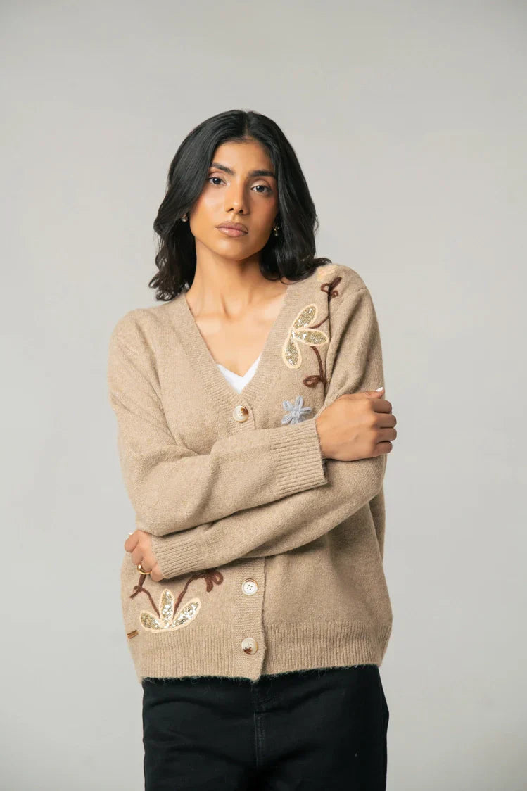 Picture of Embroidered Knit Sweater - Available at Raja Sahib