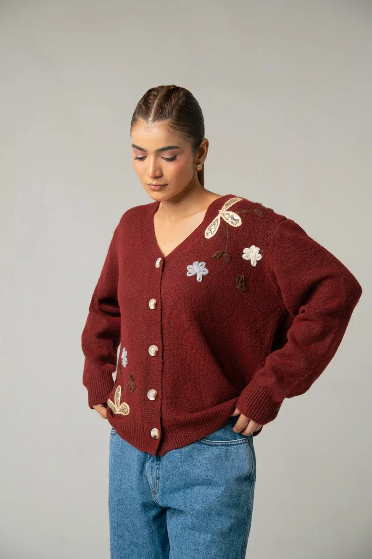 Picture of Embroidered Knit Sweater - Available at Raja Sahib