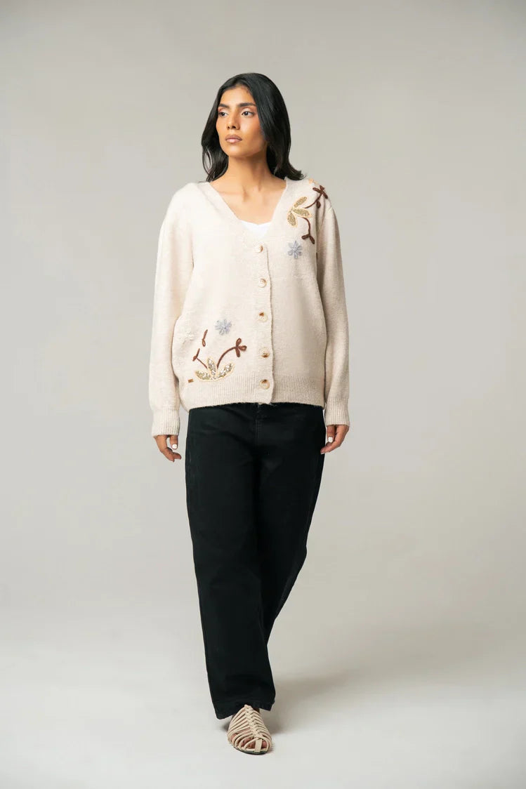 Picture of Embroidered Knit Sweater - Available at Raja Sahib