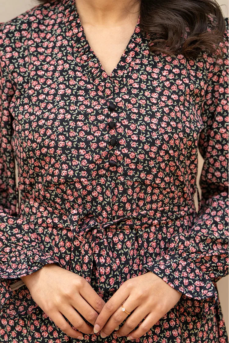 Picture of Ellena - Printed Ladies Maxi Dress - Available at Raja Sahib