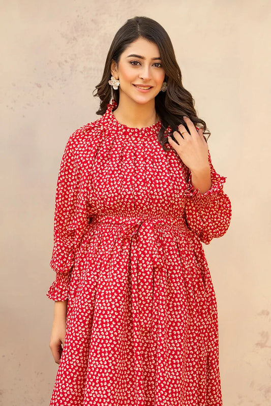 Picture of Ellena - Printed Ladies Maxi Dress - Available at Raja Sahib