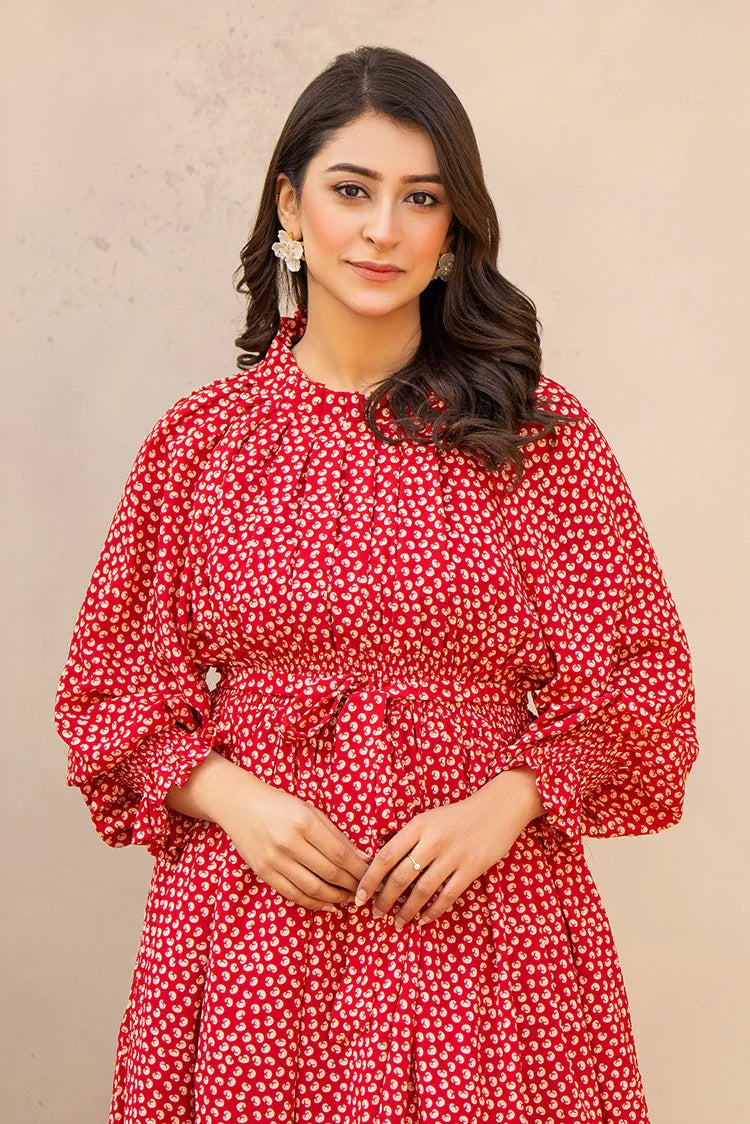 Picture of Ellena - Printed Ladies Maxi Dress - Available at Raja Sahib