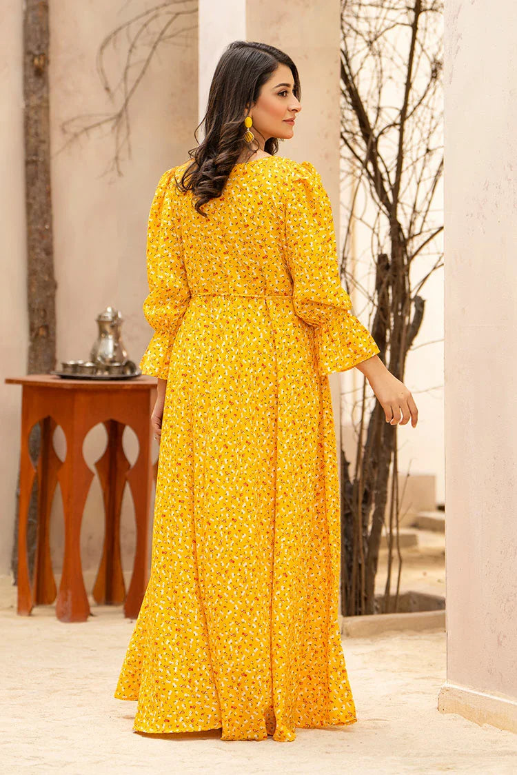 Picture of Ellena - Printed Ladies Maxi Dress - Available at Raja Sahib