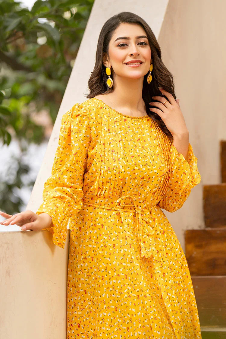 Picture of Ellena - Printed Ladies Maxi Dress - Available at Raja Sahib