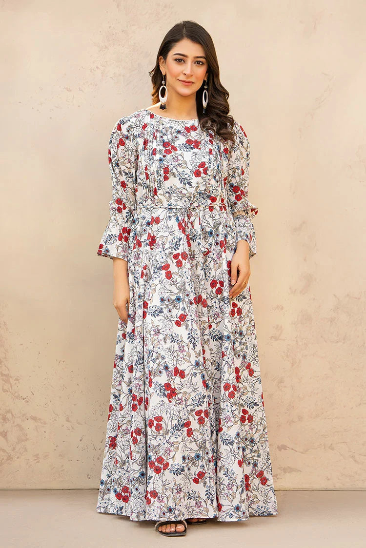 Picture of Ellena - Printed Ladies Maxi Dress - Available at Raja Sahib