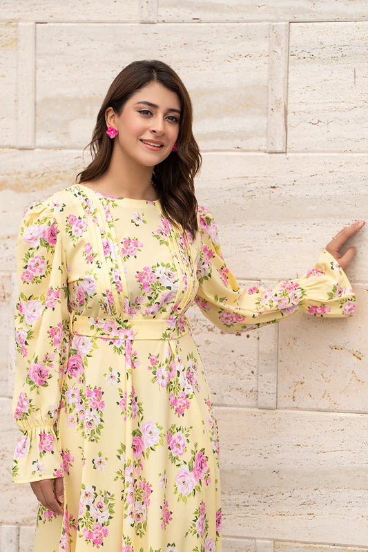 Picture of Ellena - Printed Ladies Maxi Dress - Available at Raja Sahib