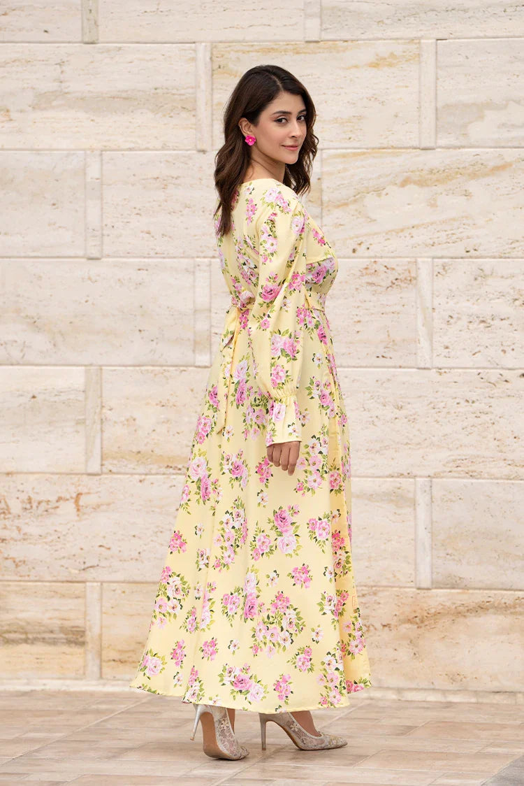 Picture of Ellena - Printed Ladies Maxi Dress - Available at Raja Sahib