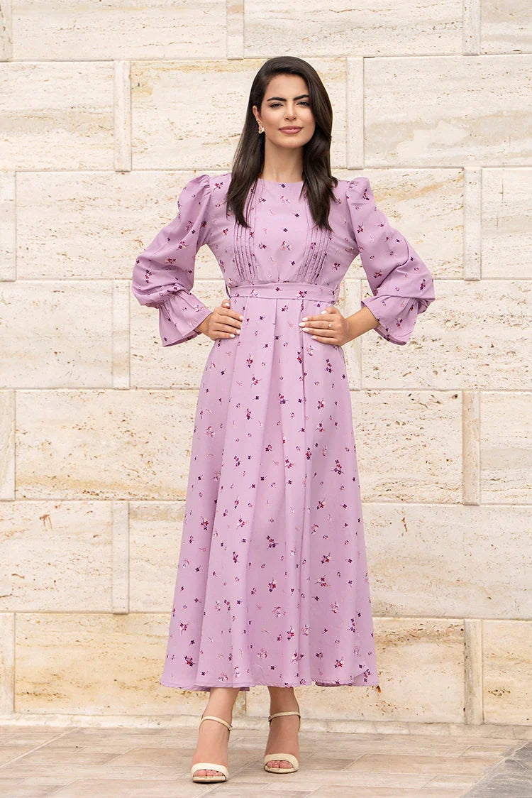 Picture of Ellena - Printed Ladies Maxi Dress - Available at Raja Sahib