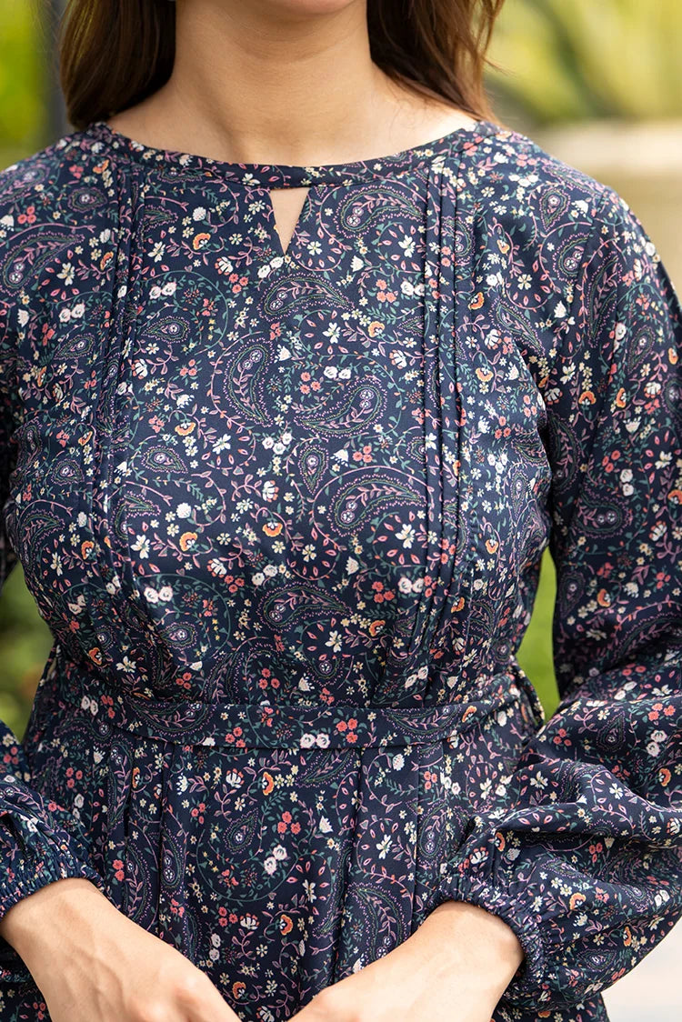 Picture of Ellena - Printed Ladies Maxi Dress - Available at Raja Sahib