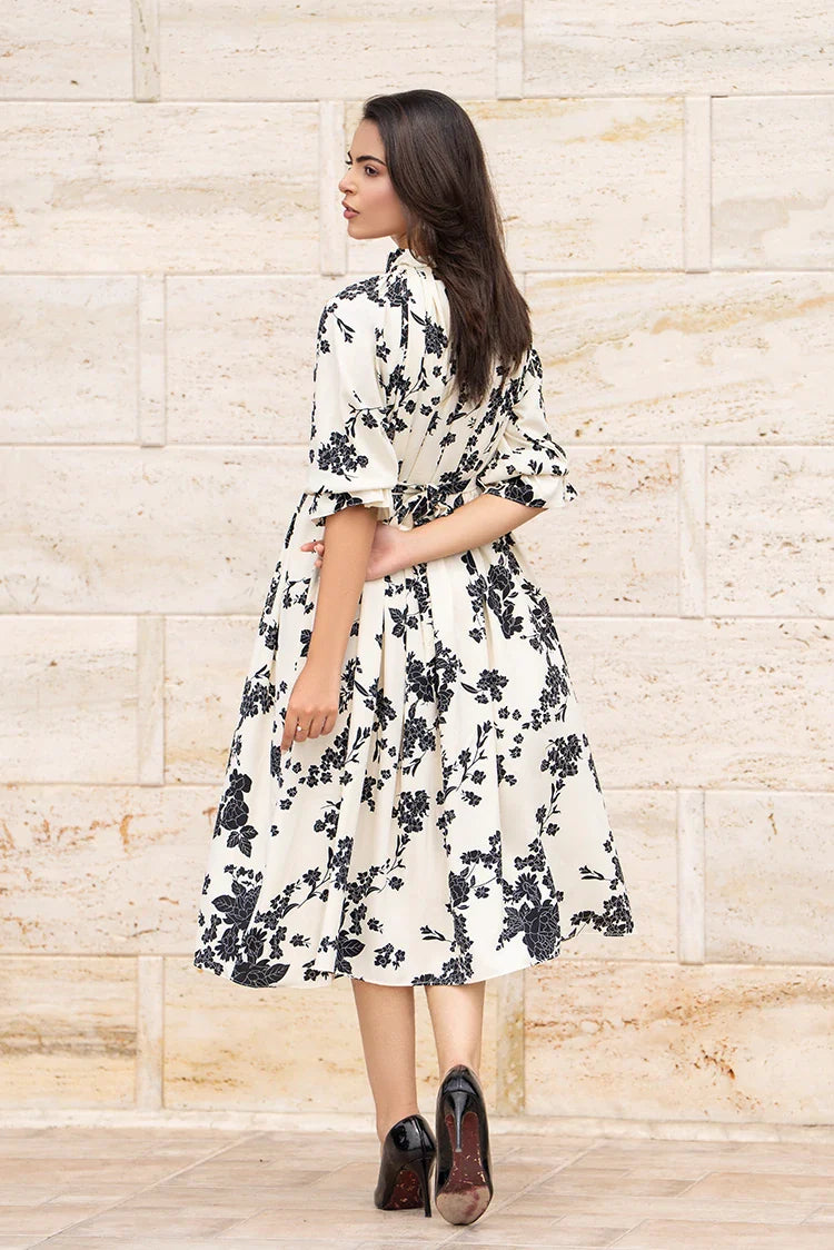 Picture of Ellena - Printed Ladies Maxi Dress - Available at Raja Sahib