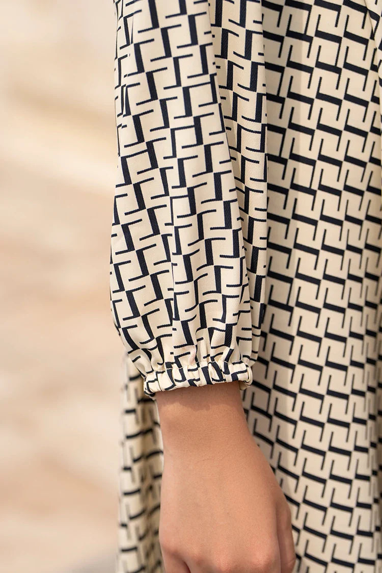 Picture of Ellena - Printed Ladies Maxi Dress - Available at Raja Sahib