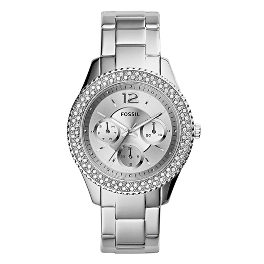Picture of Fossil Stella Silver Stainless Steel Silver Dial Quartz Watch for Ladies - ES3588 - Available at Raja Sahib