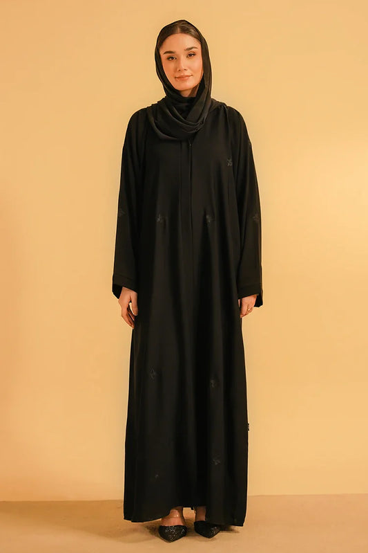 Picture of Divinely Crafted - Embroidered Abaya - Black - Available at Raja Sahib