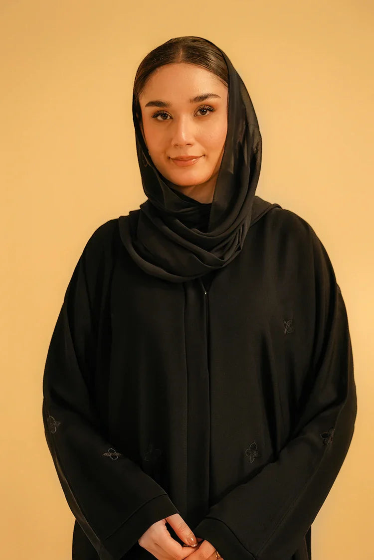 Picture of Divinely Crafted - Embroidered Abaya - Black - Available at Raja Sahib