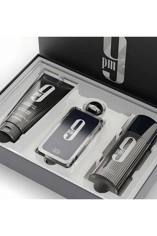 Afnan - 9PM Black Gift Set for Men 3 Pcs