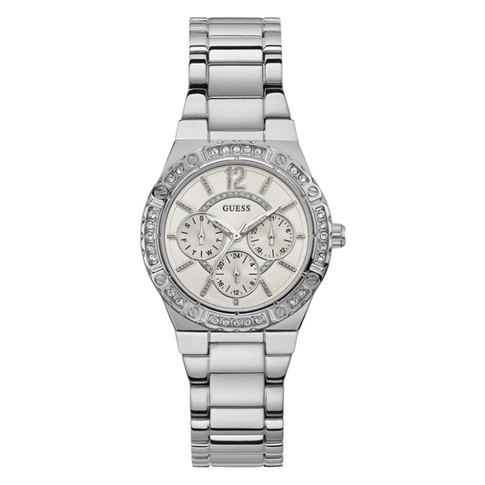 Guess Envy Silver Stainless Steel Silver Dial Quartz Watch for Ladies - W0845L1