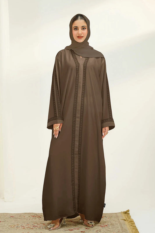 Picture of Divinely Crafted - Ramlah Abaya Set - Buttoned Up - Available at Raja Sahib