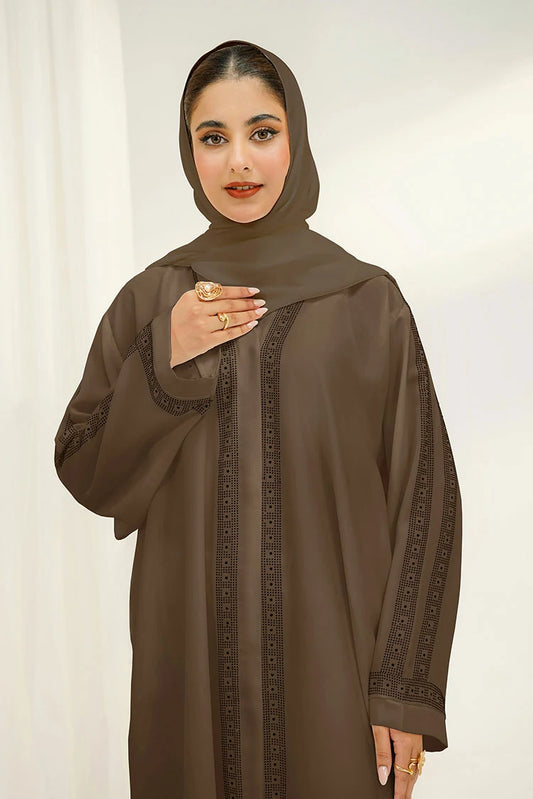Picture of Divinely Crafted - Ramlah Abaya Set - Buttoned Up - Available at Raja Sahib