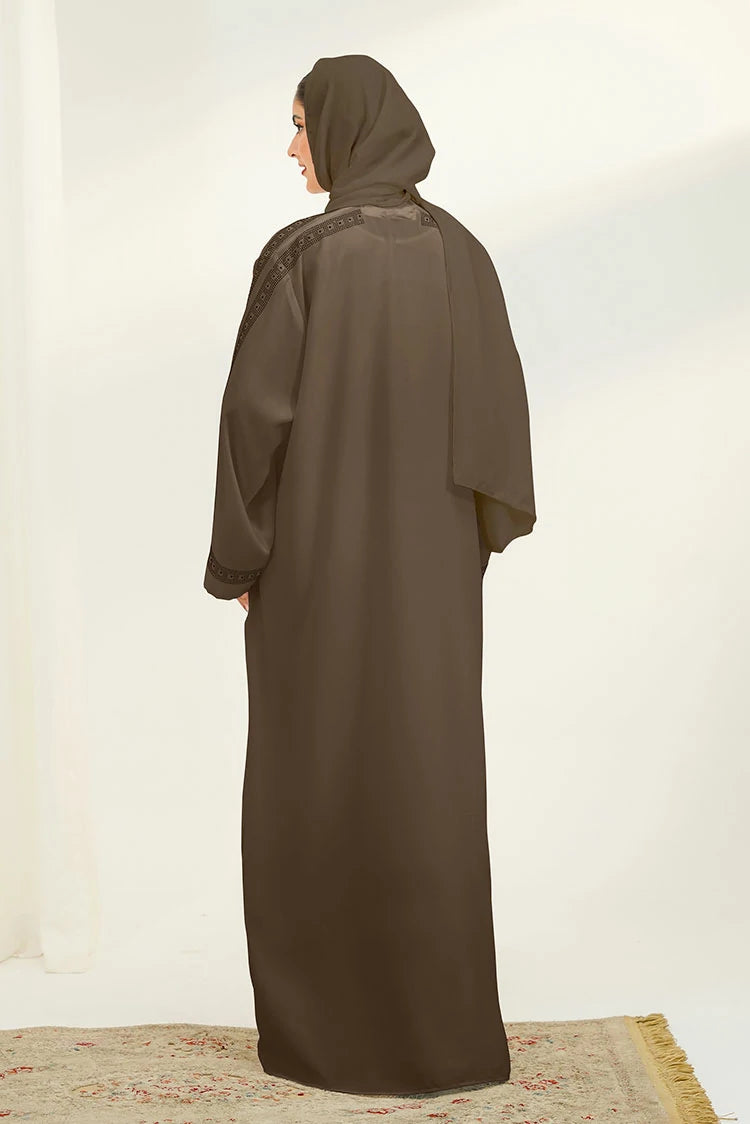Picture of Divinely Crafted - Ramlah Abaya Set - Buttoned Up - Available at Raja Sahib
