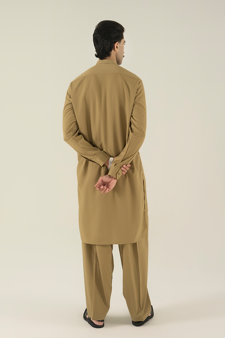 Picture of Black Pearl - Wash & Wear | Mehandi Ban Kameez Shalwar - Available at Raja Sahib
