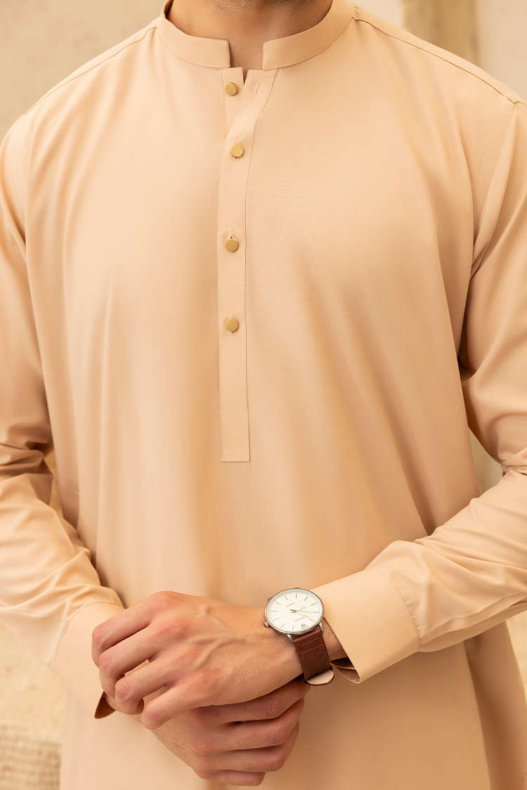 Picture of Black Pearl - Wash & Wear | Skin Ban Shalwar Kameez - Available at Raja Sahib