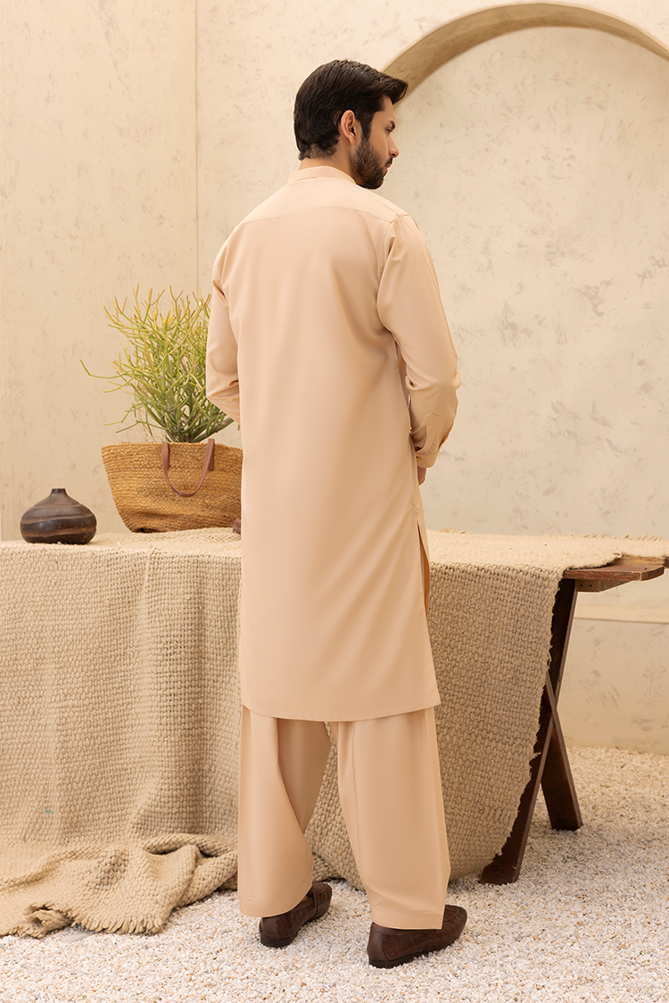 Picture of Black Pearl - Wash & Wear | Skin Ban Shalwar Kameez - Available at Raja Sahib