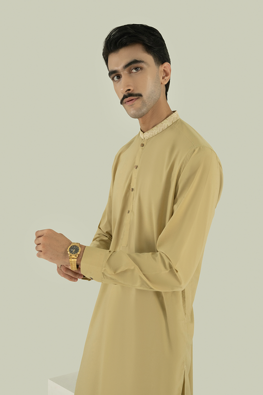 Picture of Black Pearl - Wash & Wear | Lime Ban Kameez Shalwar - Available at Raja Sahib
