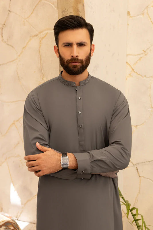 Black Pearl - Wash & Wear | Lilac Ban Shalwar Kameez