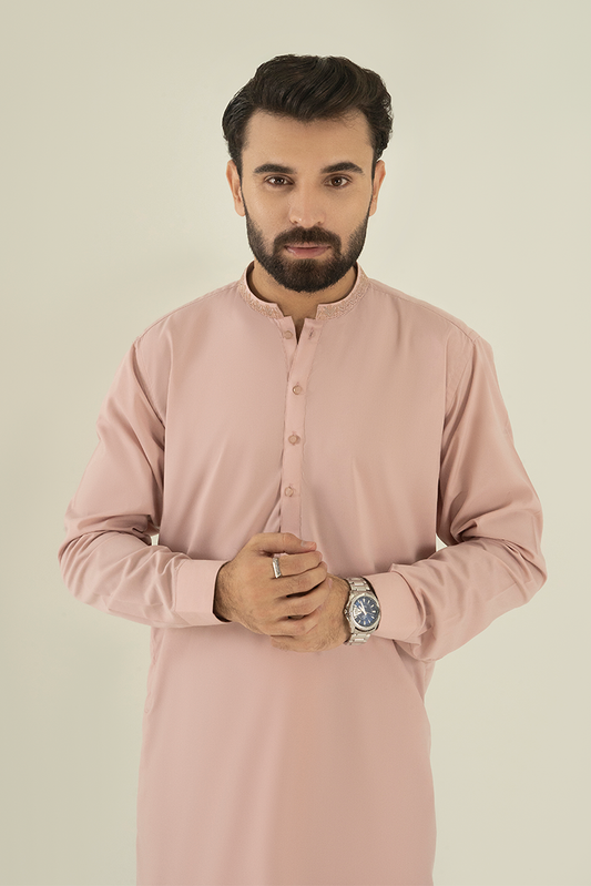 Picture of Black Pearl - Wash & Wear | Muave Ban Kameez Shalwar - Available at Raja Sahib