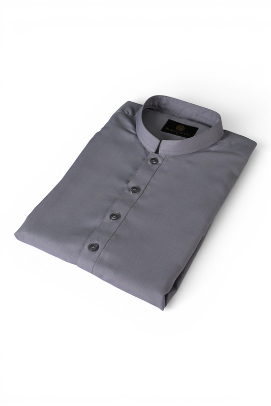 Picture of Black Pearl - Wash & Wear | Grey Ban Shalwar Kameez - Available at Raja Sahib