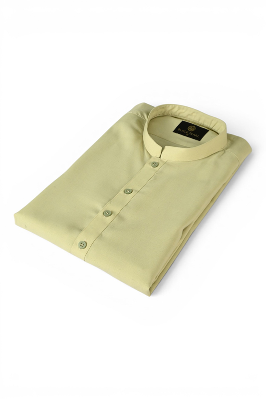 Picture of Black Pearl - Wash & Wear | Light Green Ban Shalwar Kameez - Available at Raja Sahib