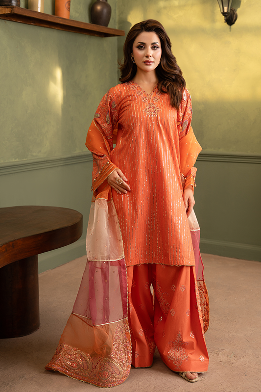 Picture of Ellena - 3-PC Stitched Embroidered Suit - Available at Raja Sahib