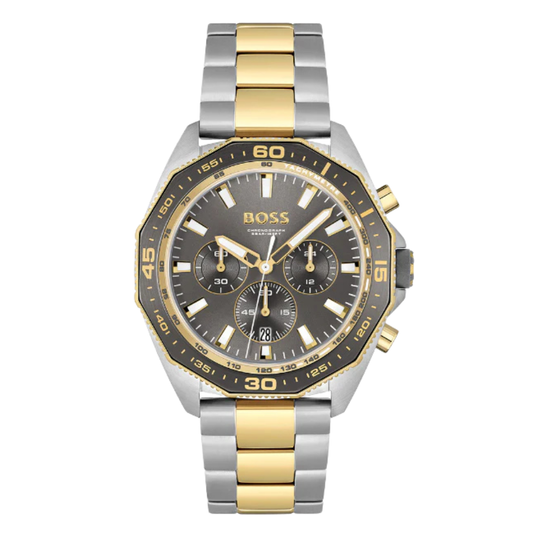 Hugo Boss Energy Two-Tone Stainless Steel Grey Dial Chronograph Quartz Watch For Gents - 1513974