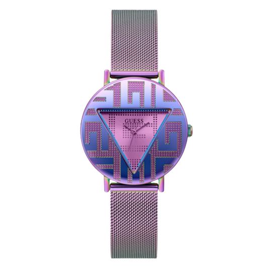 Guess Iconic Multicolor Mesh Bracelet Multicolor Dial Quartz Watch for Ladies - GW0479L1