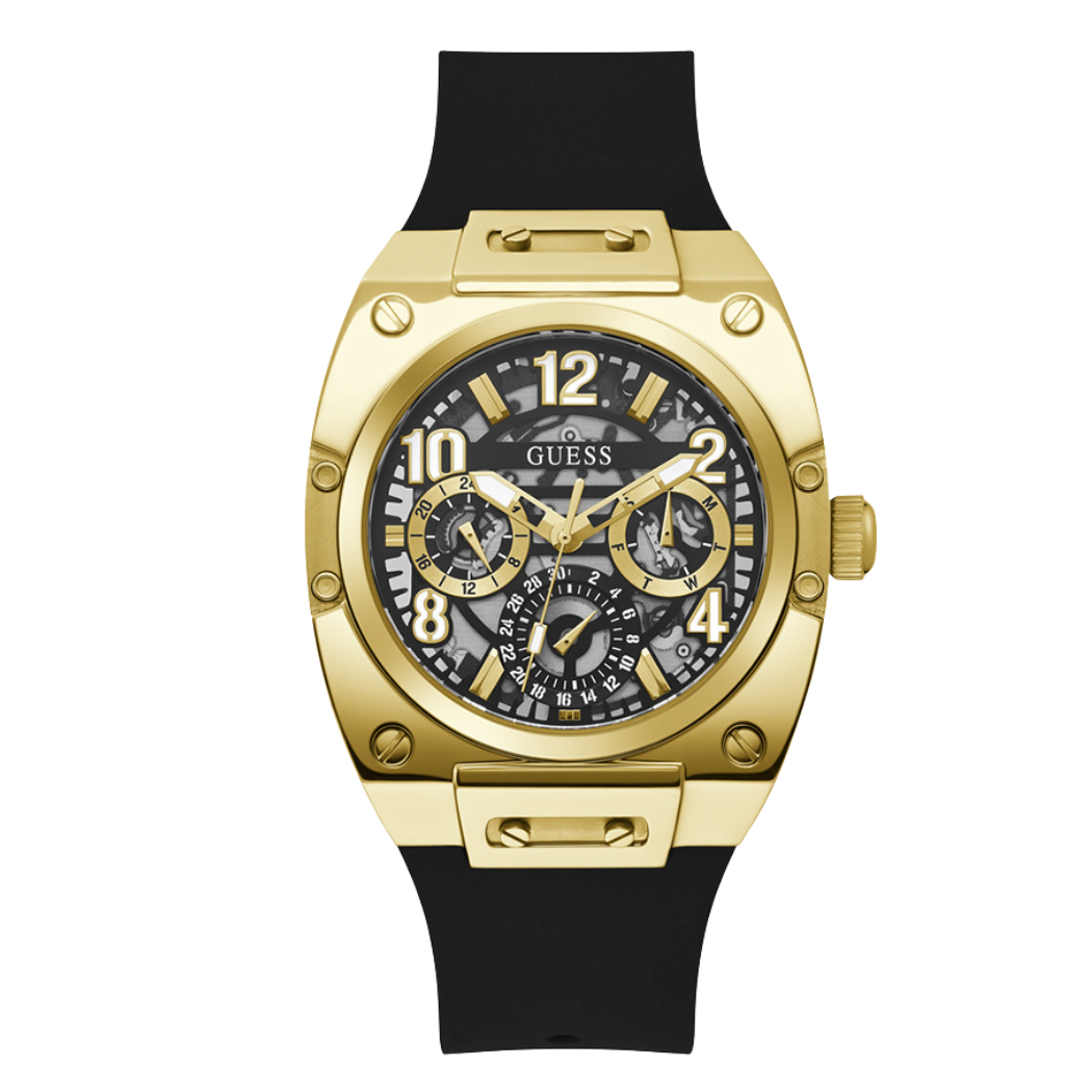 Picture of Guess Black Silicone Strap Multicolor Dial Chronograph Quartz Watch for Gents - GW0569G2 - Available at Raja Sahib