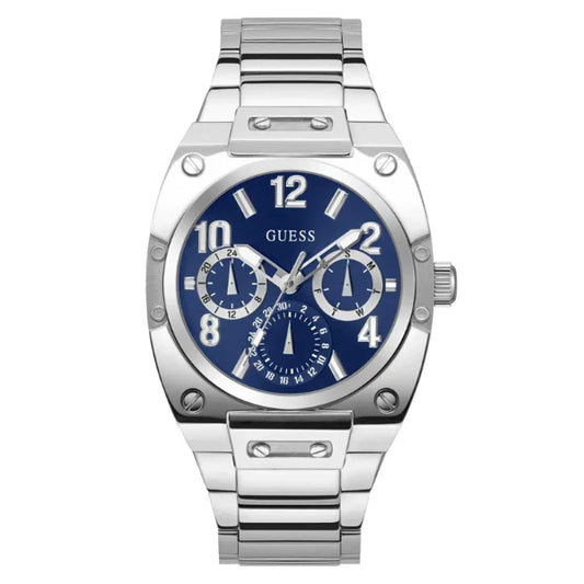 Picture of Guess Silver Stainless Steel Blue Dial Quartz Watch for Gents - GW0624G1 - Available at Raja Sahib
