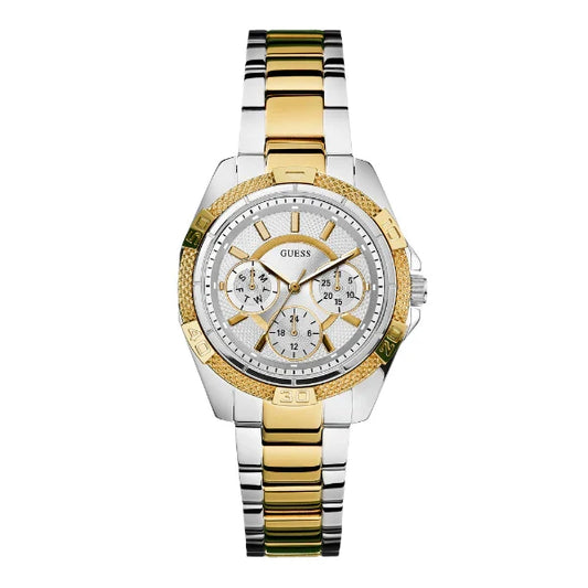 Picture of Guess Two-tone Stainless Steel Silver Dial Quartz Watch for Ladies - W0235L2 - Available at Raja Sahib
