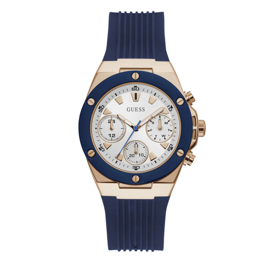 Picture of Guess Blue Silicone Strap Blue Dial Quartz Watch for Ladies - GW0030L5 - Available at Raja Sahib