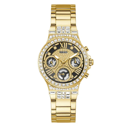 Picture of Guess Gold Stainless Steel Gold Dial Quartz Watch for Ladies - GW0320L5 - Available at Raja Sahib