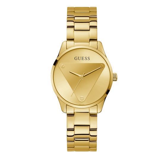 Picture of Guess Emblem Gold Stainless Steel Gold Dial Quartz Watch for Ladies - GW0485L1 - Available at Raja Sahib