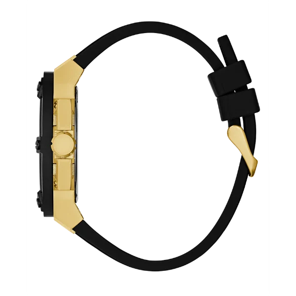 Picture of Guess Matrix Black Silicone Strap Black Dial Quartz Watch for Gents - GW0423G2 - Available at Raja Sahib