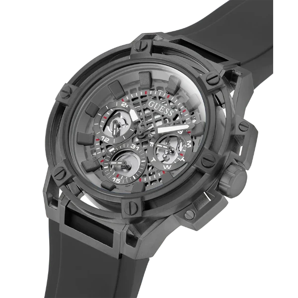 Picture of Guess Matrix Grey Silicone Strap Grey Dial Quartz Watch for Gents - GW0423G3 - Available at Raja Sahib