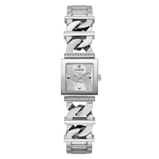 Guess Runaway Silver Stainless Steel Silver Dial Quartz Watch for Ladies - GW0603L1
