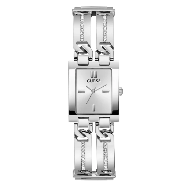 Picture of Guess MOD ID Silver Stainless Steel Silver Dial Quartz Watch for Ladies - GW0668L1 - Available at Raja Sahib