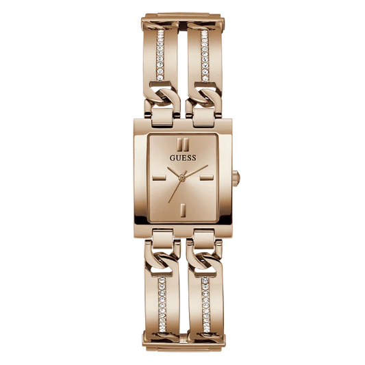 Guess MOD ID Rose Gold Stainless Steel Rose Gold Dial Quartz Watch for Ladies - GW0668L3