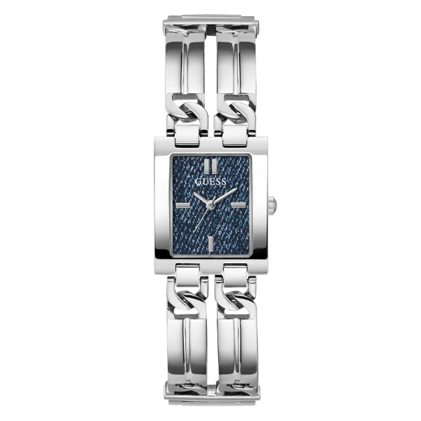 Picture of Guess MOD ID Silver Stainless Steel Blue Dial Quartz Watch for Ladies - GW0807L1 - Available at Raja Sahib