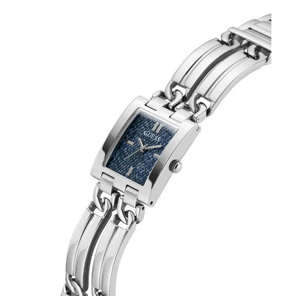 Picture of Guess MOD ID Silver Stainless Steel Blue Dial Quartz Watch for Ladies - GW0807L1 - Available at Raja Sahib