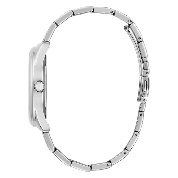 Picture of Guess Cubed Silver Stainless Steel Silver Dial Quartz Watch for Ladies - GW0606L1 - Available at Raja Sahib